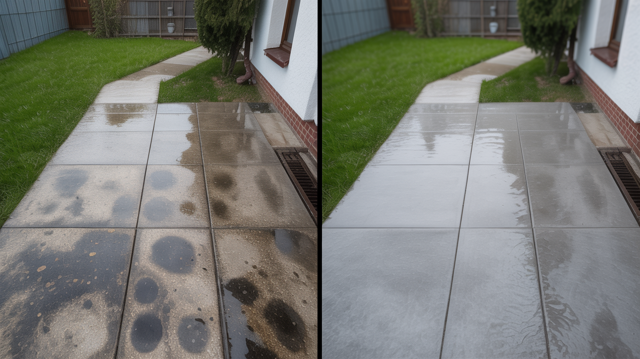 Before and after: Betonterrasse