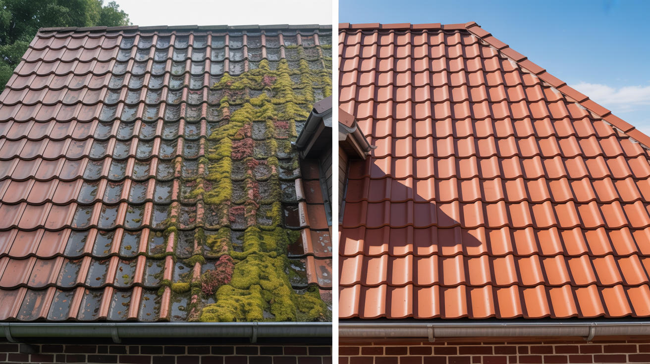 Before and after: Ziegeldach