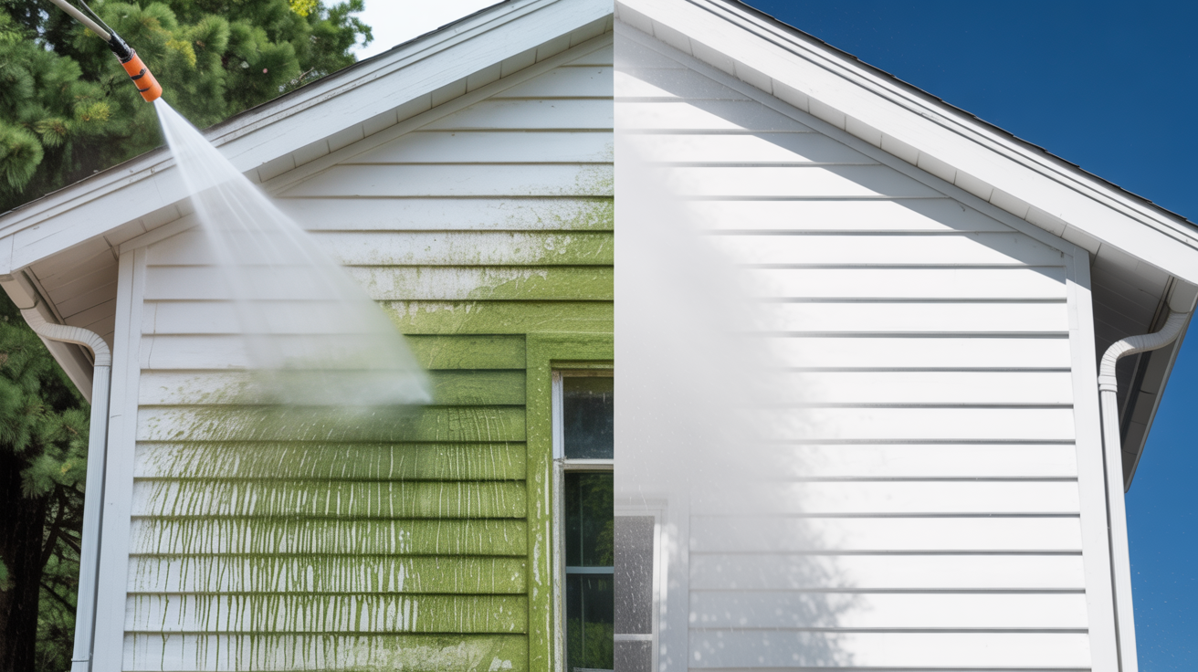 Before and after: Hauswand