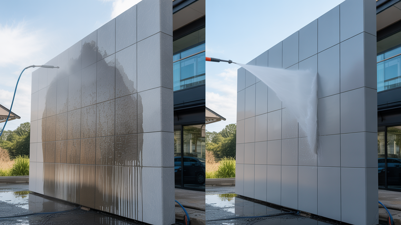 Before and after: Moderner Beton